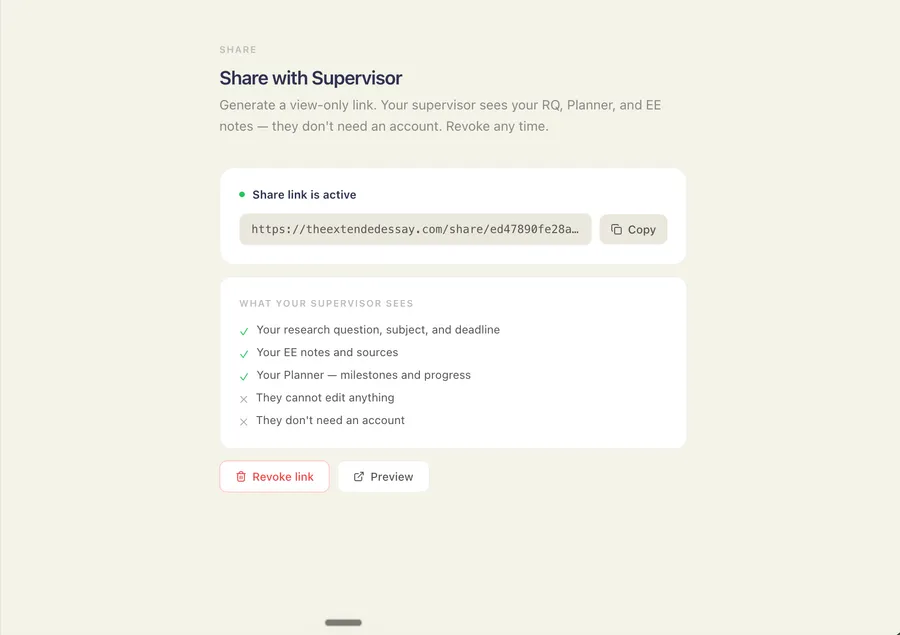 Work with your supervisor — screenshot